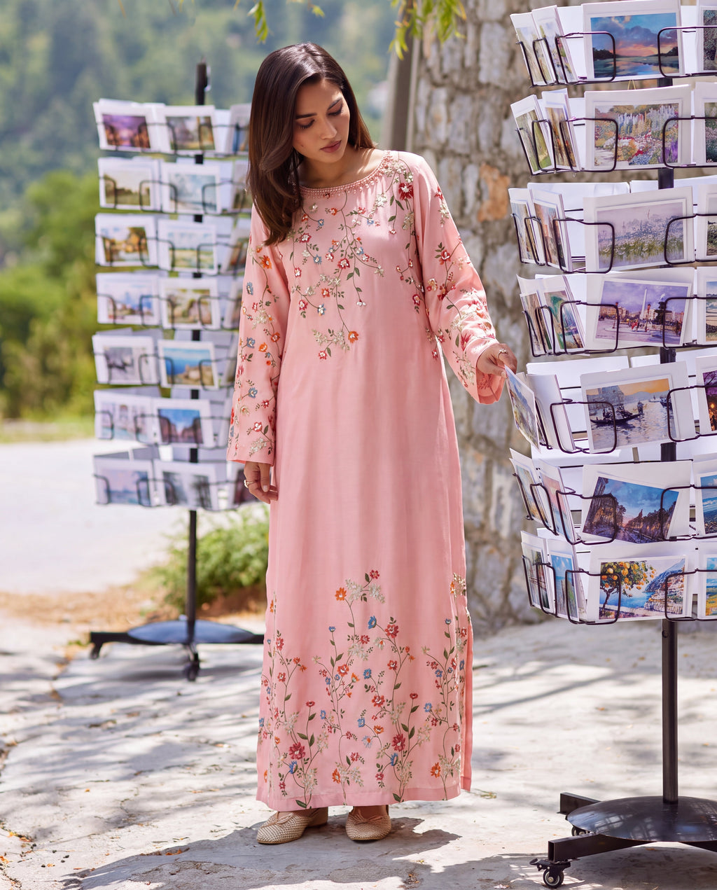 Veil Peach Premium Fabric Pakistani Summer Dresses - Sahiba-clothing - 8
