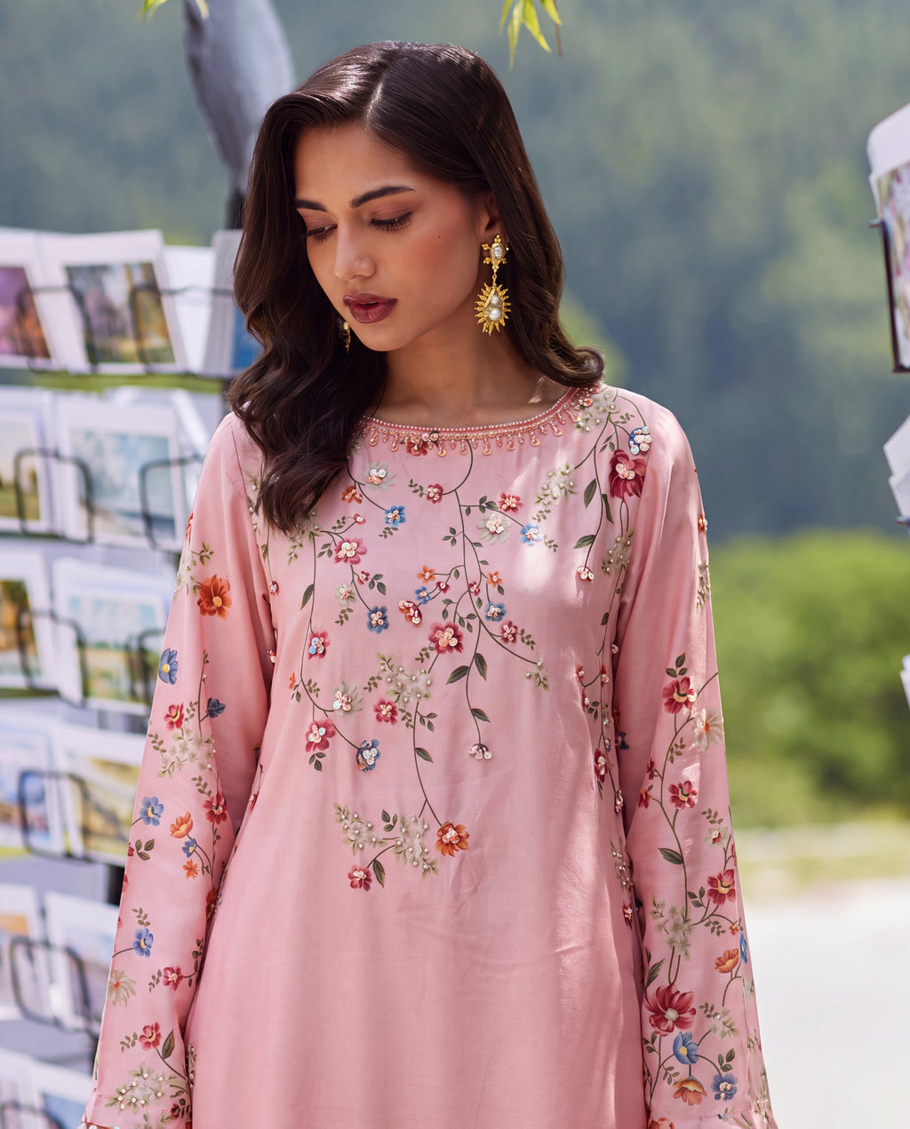 Veil Peach Premium Fabric Pakistani Summer Dresses - Sahiba-clothing - 9