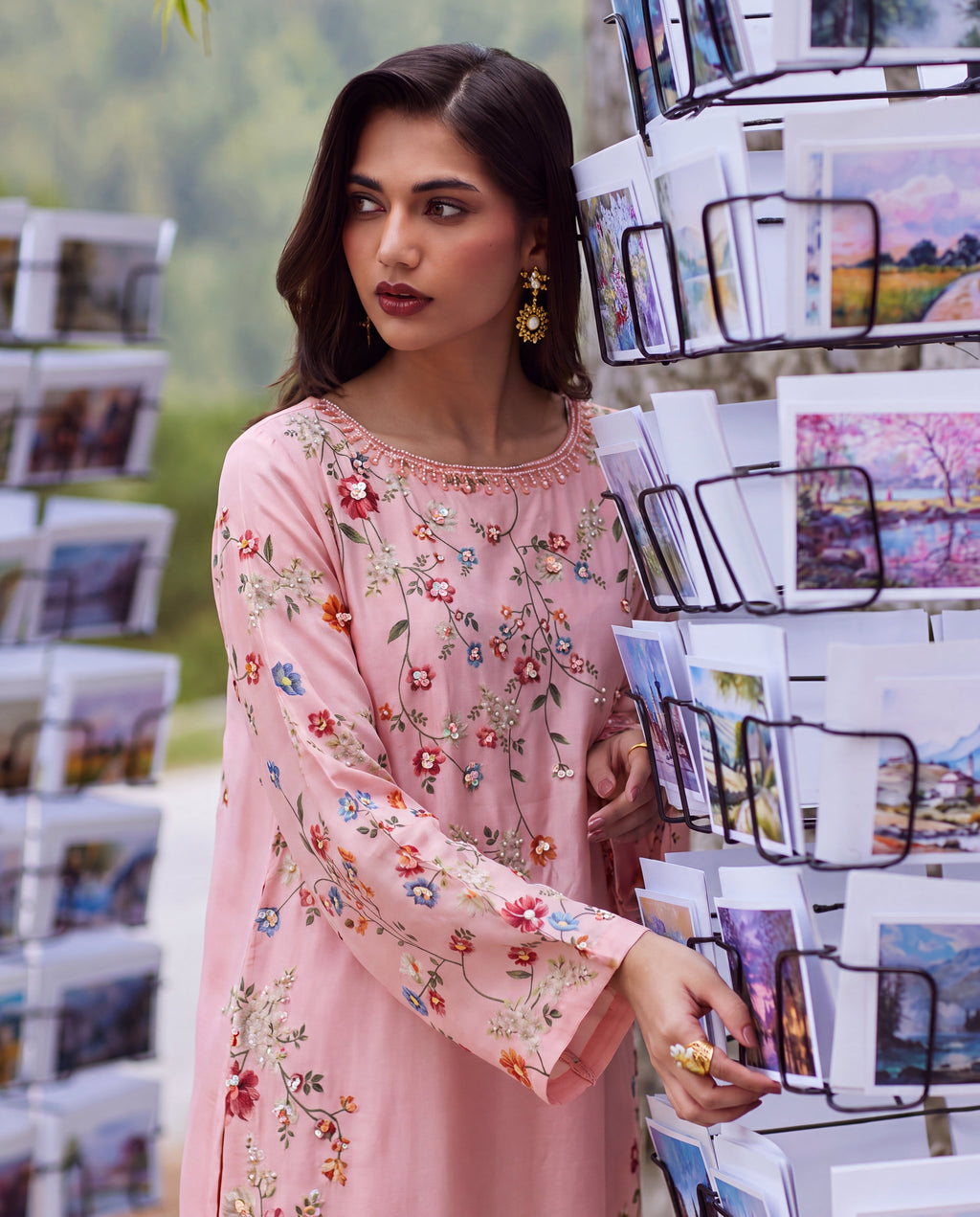 Veil Peach Premium Fabric Pakistani Summer Dresses - Sahiba-clothing - 10