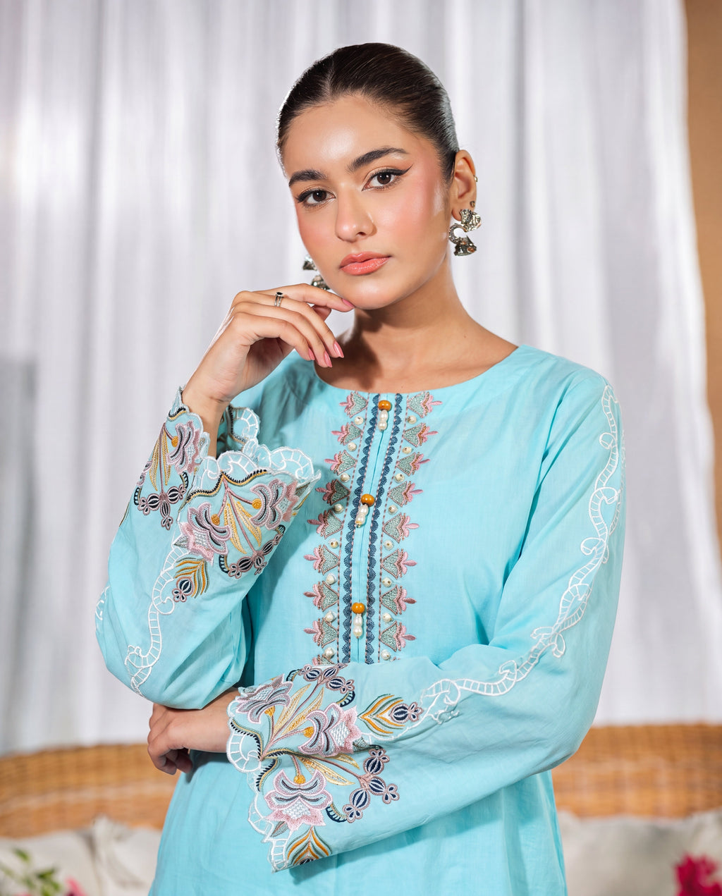 Gerbera Premium Fabric Pakistani Summer Dresses - Sahiba-clothing - 2