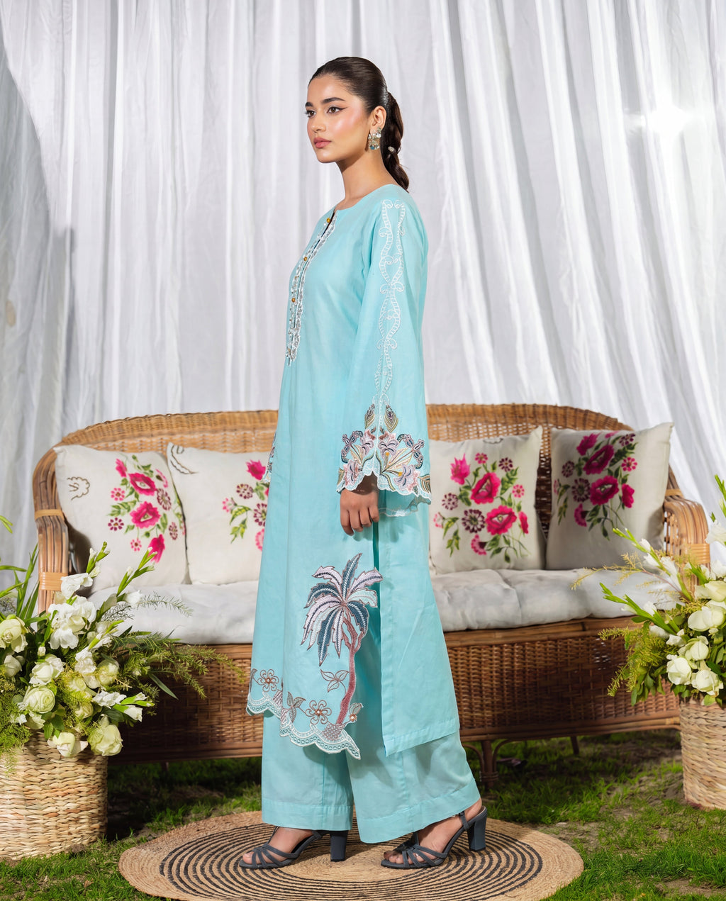 Gerbera Premium Fabric Pakistani Summer Dresses - Sahiba-clothing - 6
