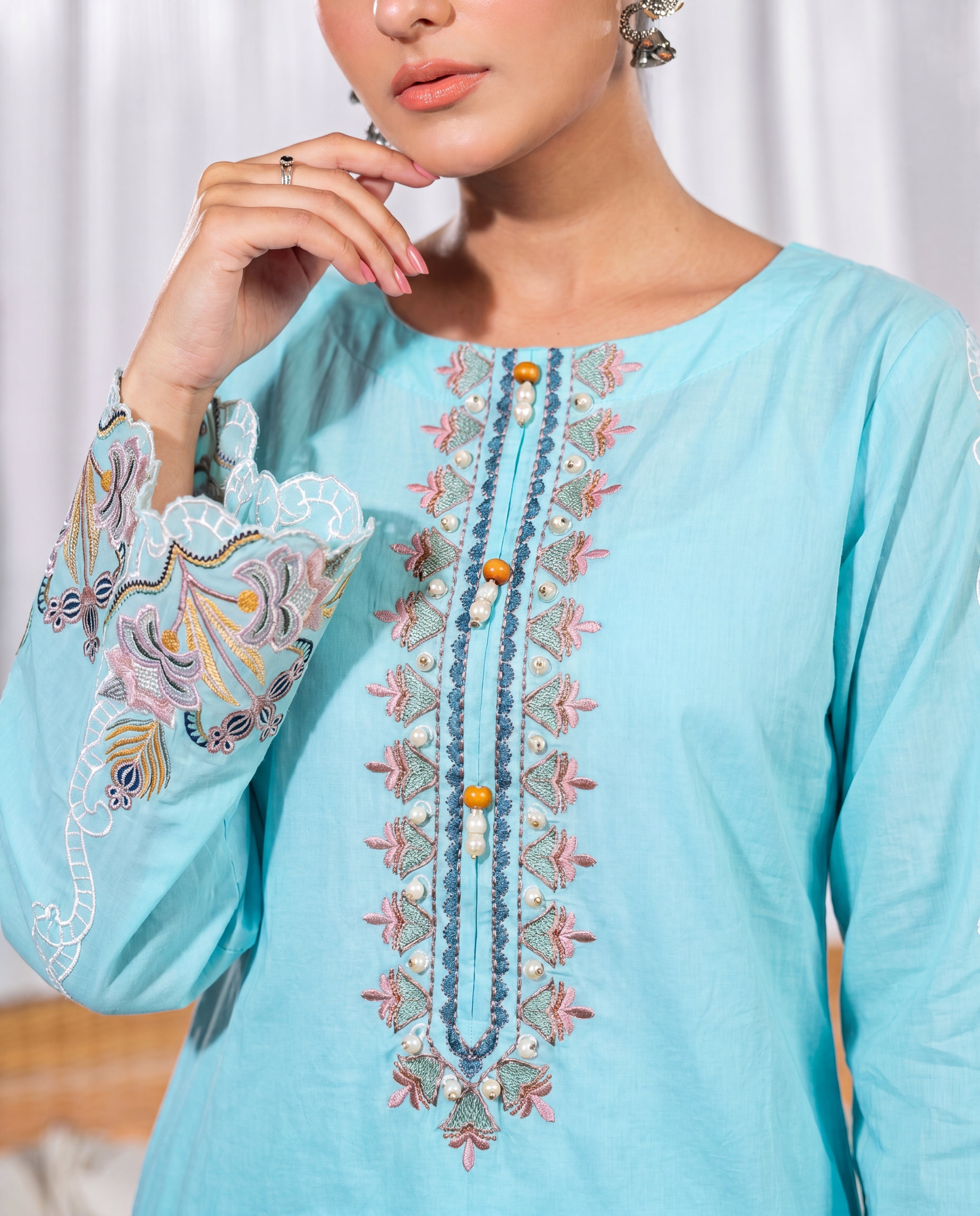 Gerbera Premium Fabric Pakistani Summer Dresses - Sahiba-clothing - 3