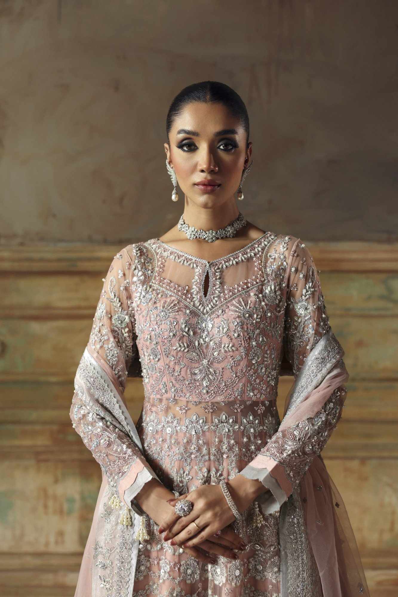 Glamarous Raw Silk Pakistani Formal Dresses - Zyra - 3