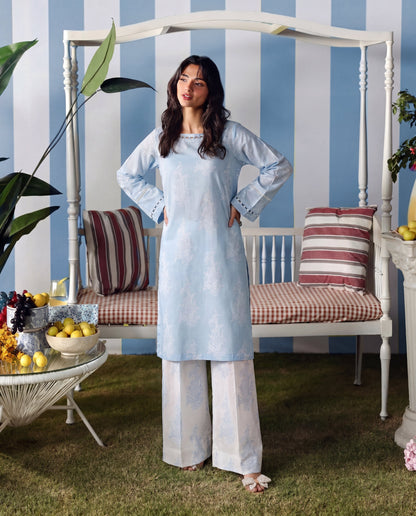 Hessonie - Sky Blue Premium Fabric Pakistani Summer Dresses - Sahiba-clothing - 3