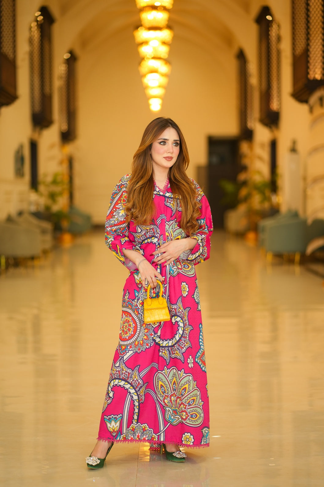 Tarana Kaftan - Hot Pink