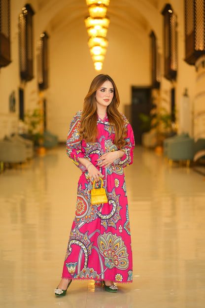 Tarana Kaftan - Hot Pink