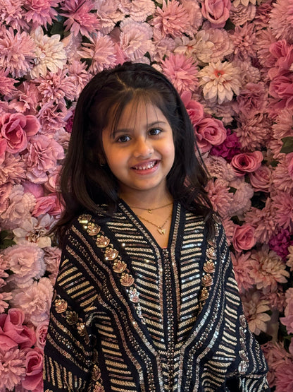 Naira Black - Kids Premium Fabric Pakistani Summer Dresses - Sahiba-clothing - 15