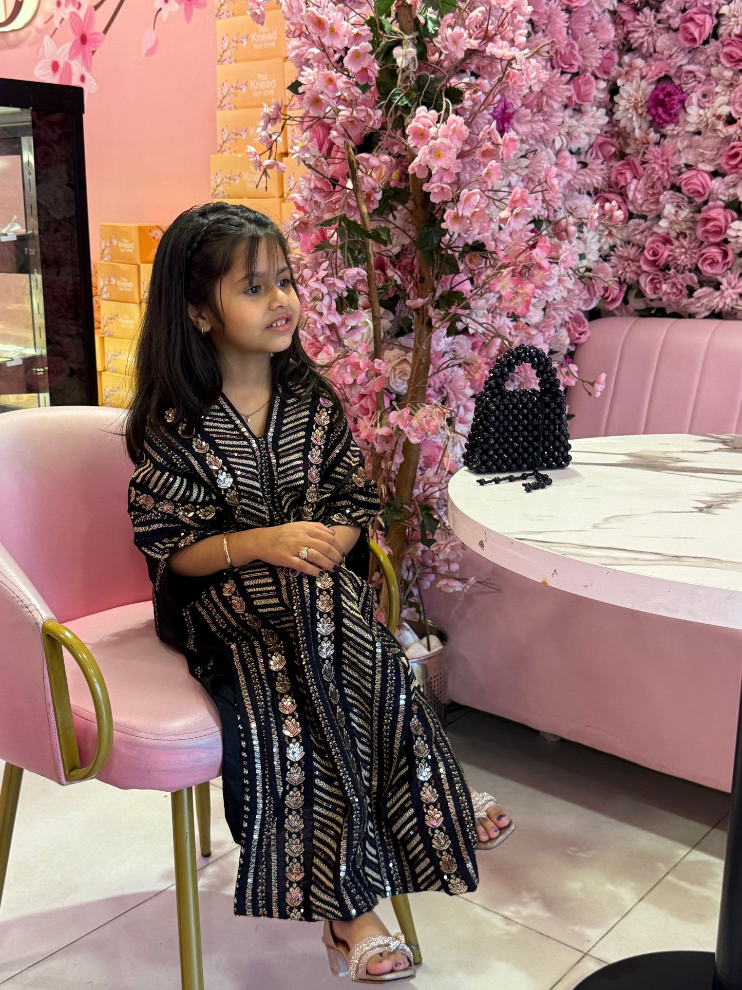 Naira Black - Kids Premium Fabric Pakistani Summer Dresses - Sahiba-clothing - 19