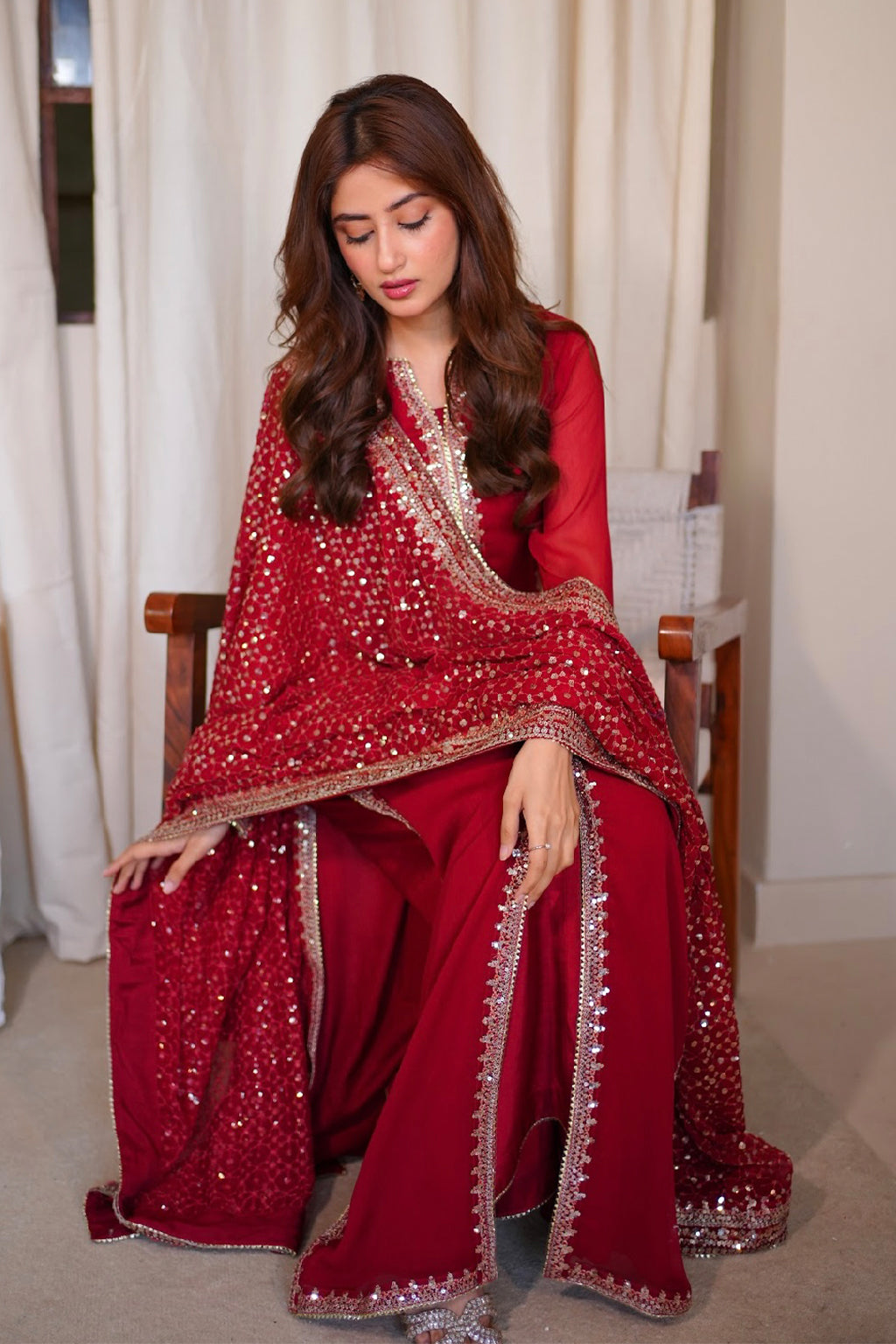 Gulnaar - Meeral Luxe Raw Silk Pakistani Formal Dresses - Saad Shaikh - 2