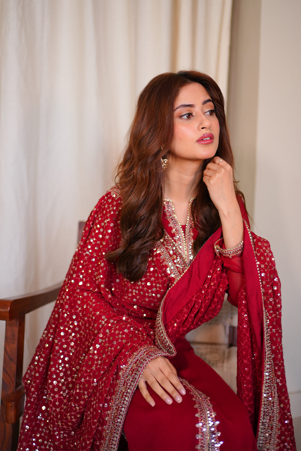 Gulnaar - Meeral Luxe Raw Silk Pakistani Formal Dresses - Saad Shaikh - 6