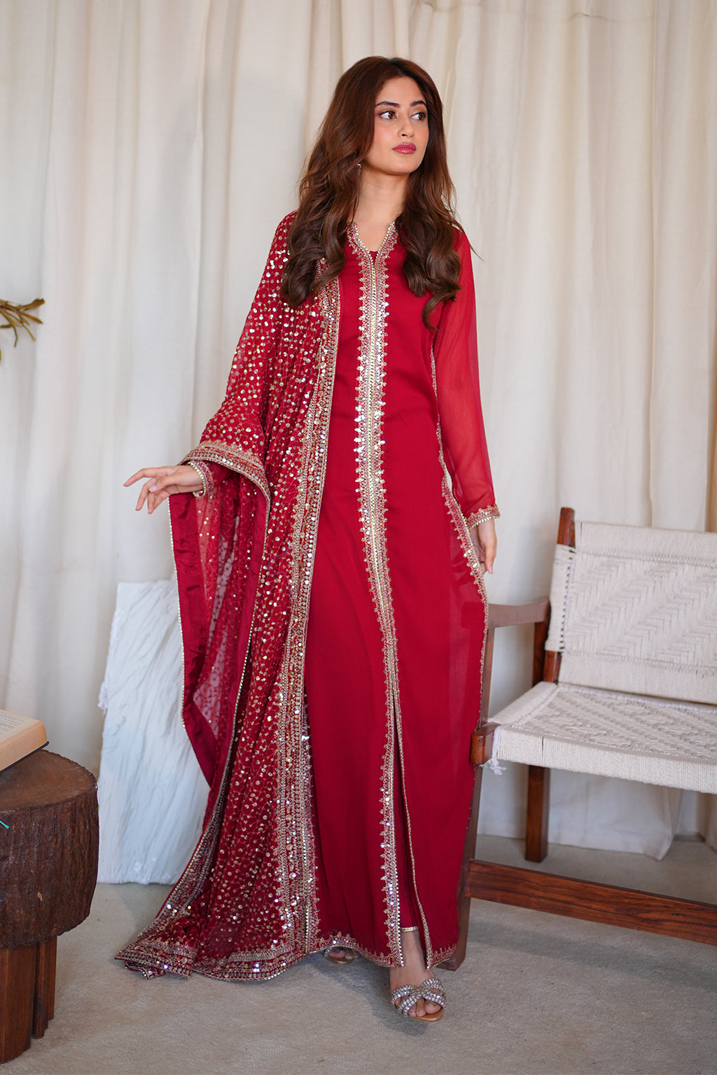 Gulnaar - Meeral Luxe Raw Silk Pakistani Formal Dresses - Saad Shaikh - 1