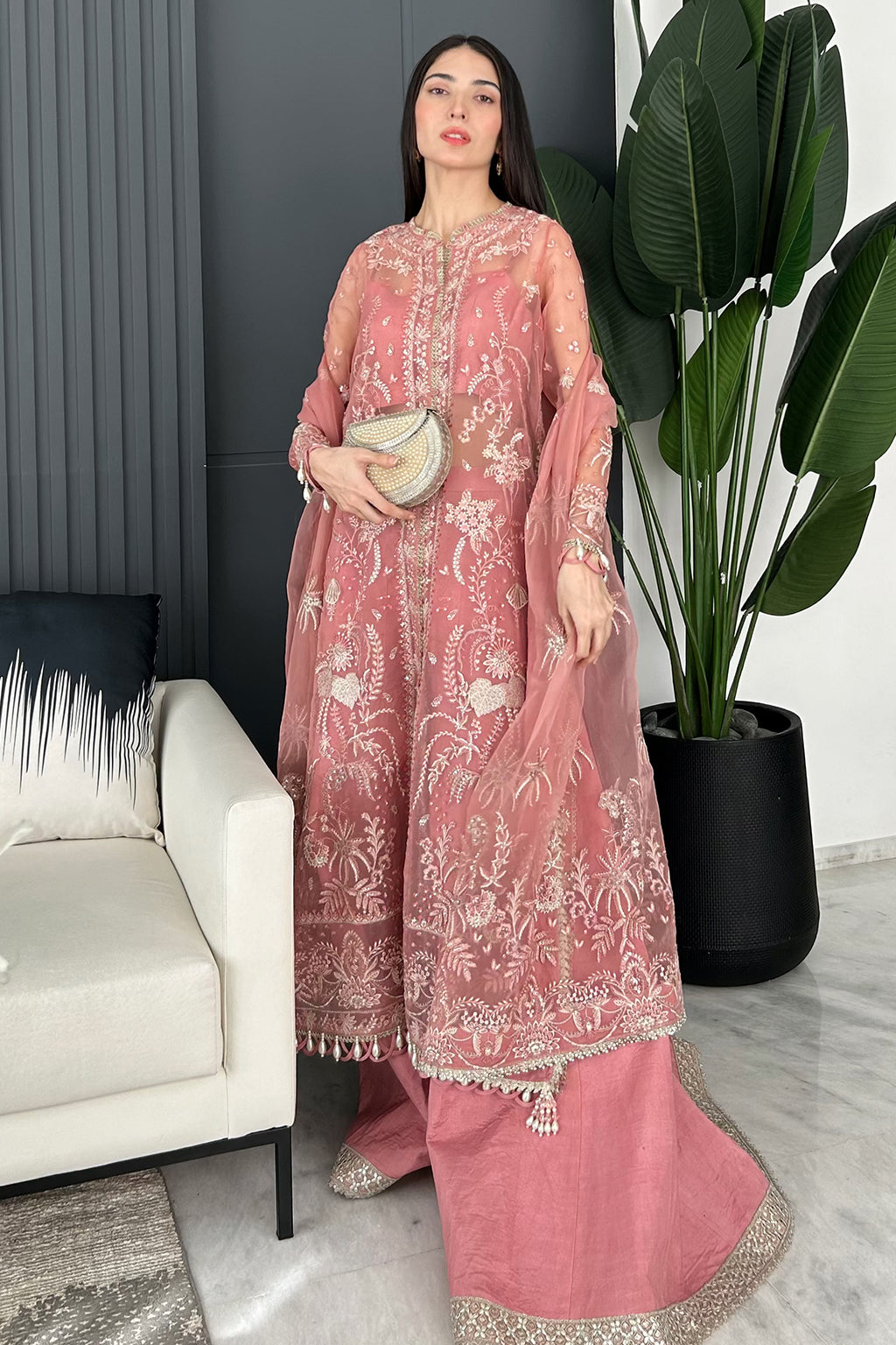 Leya Raw Silk Pakistani Formal Dresses - Saad Shaikh - 3