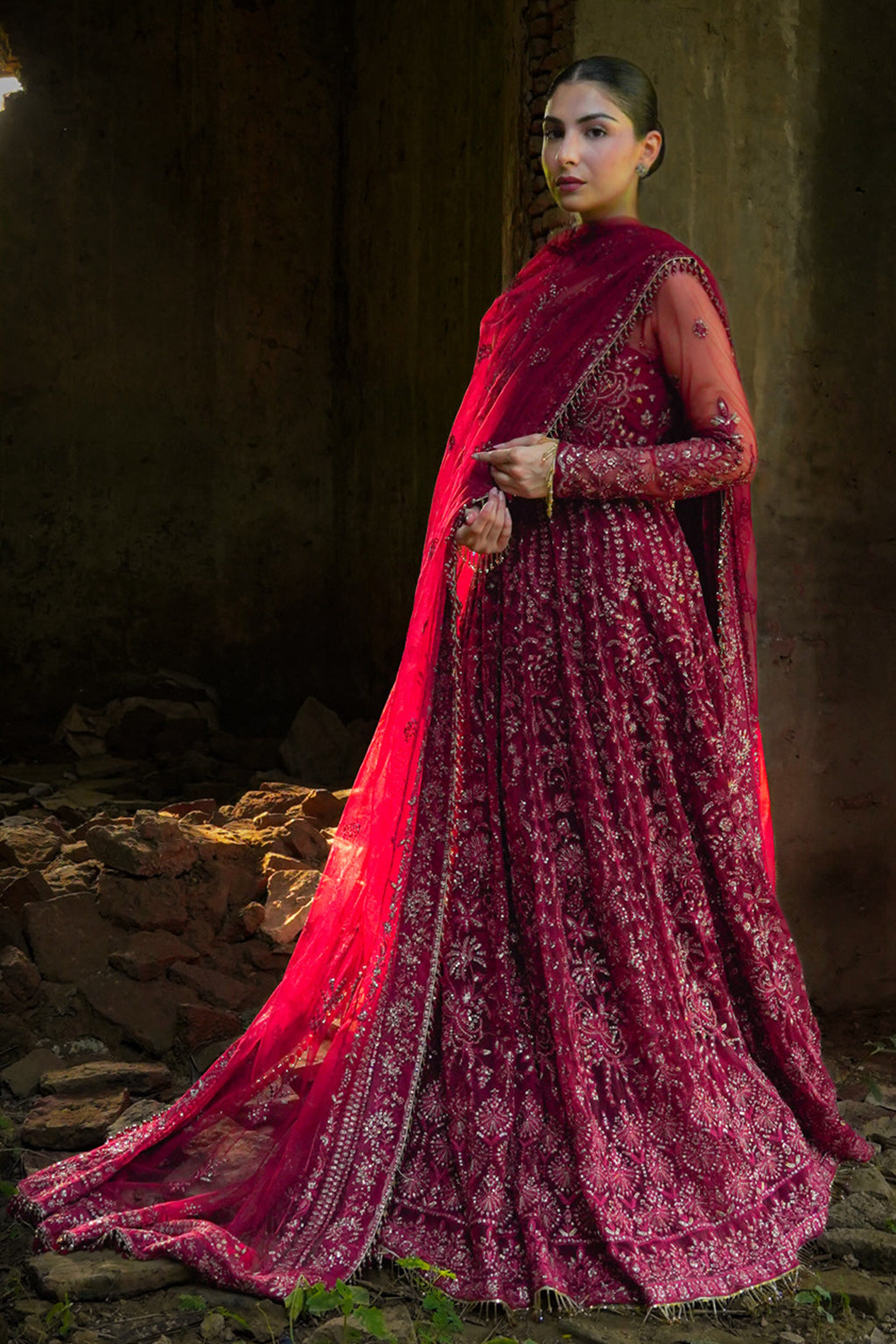 Elaila Raw Silk Pakistani Formal Dresses - Saad Shaikh - 1