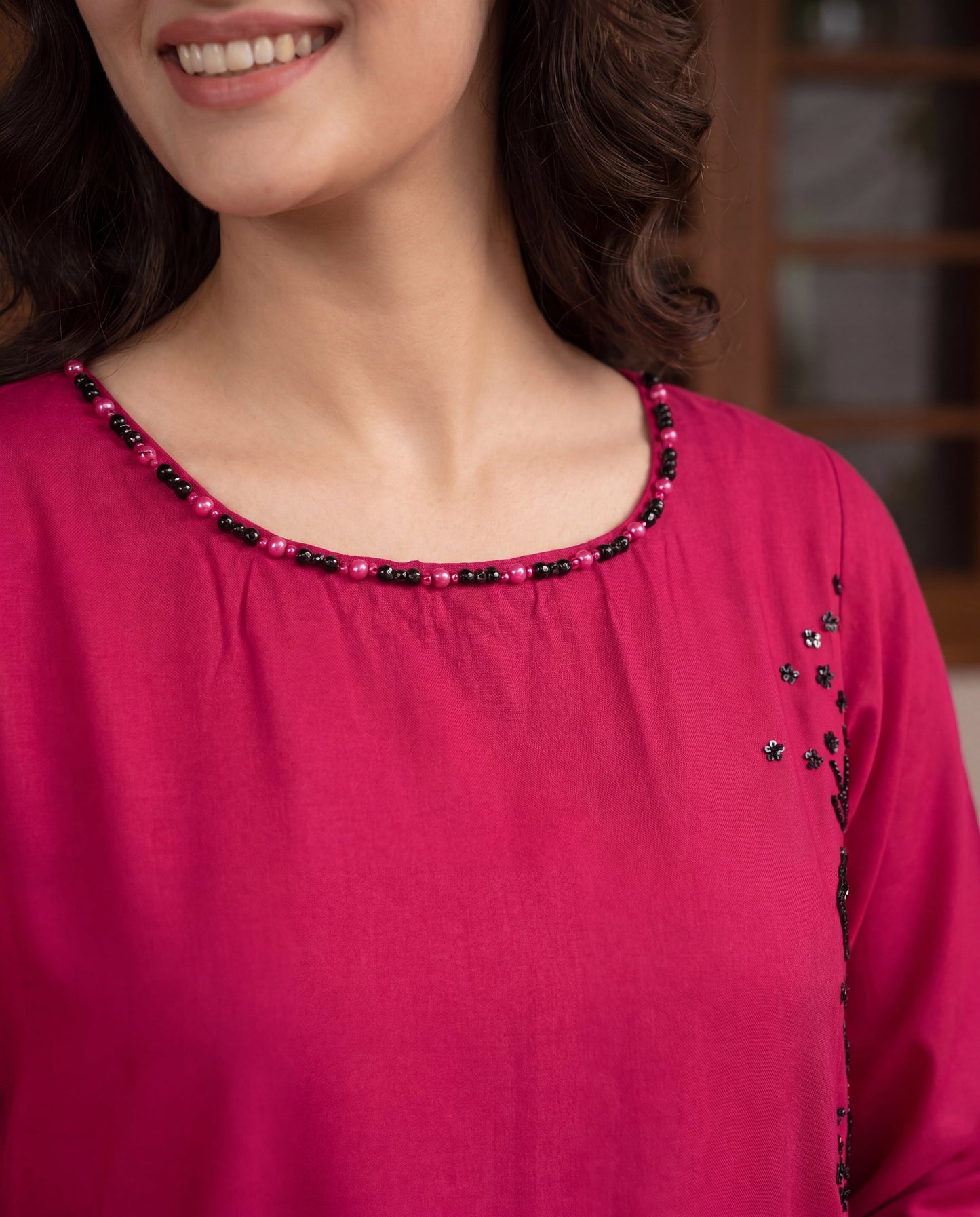 Laamy Red Premium Fabric Pakistani Summer Dresses - Sahiba-clothing - 4
