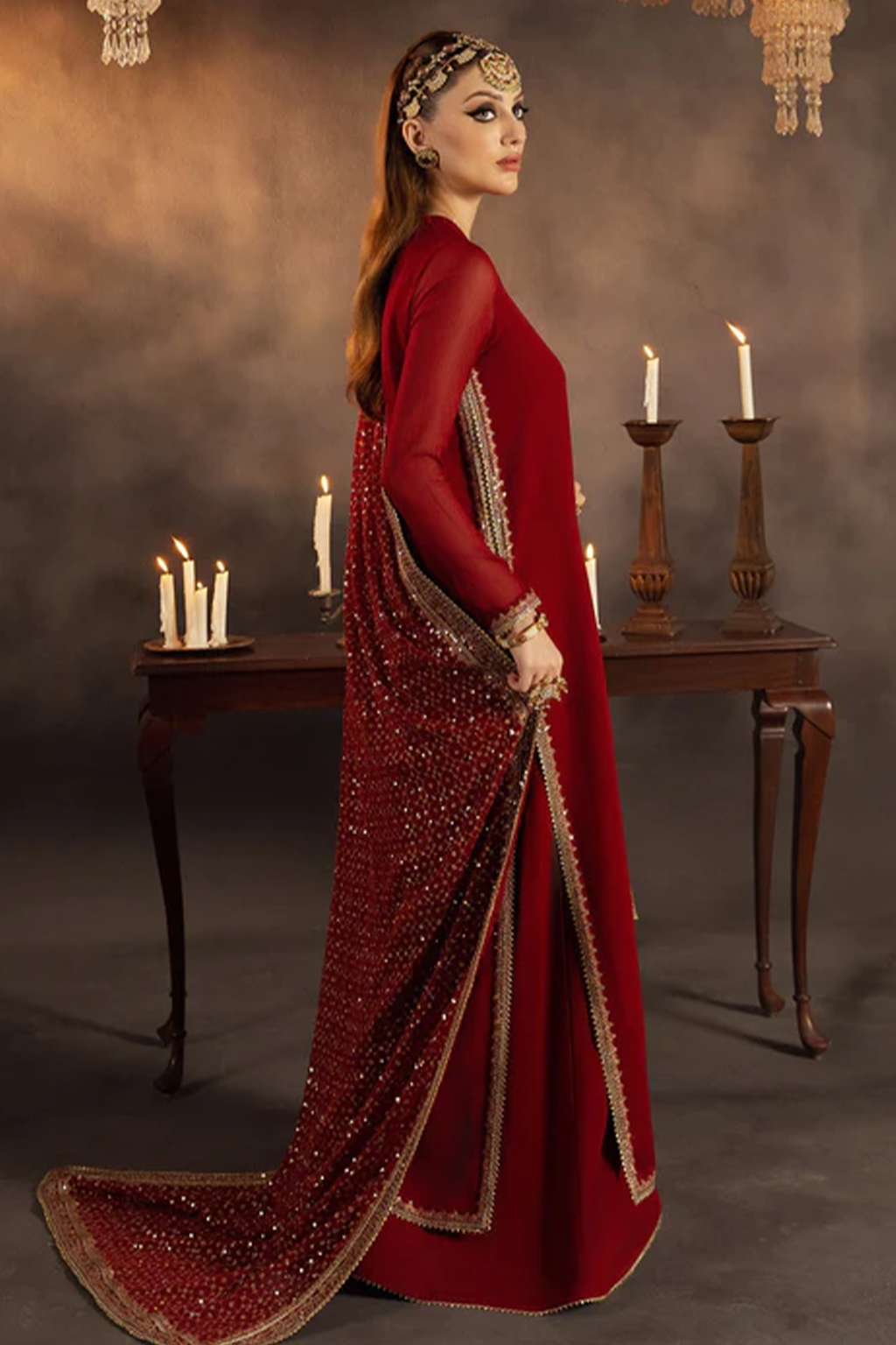 Gulnaar - Meeral Luxe Raw Silk Pakistani Formal Dresses - Saad Shaikh - 16