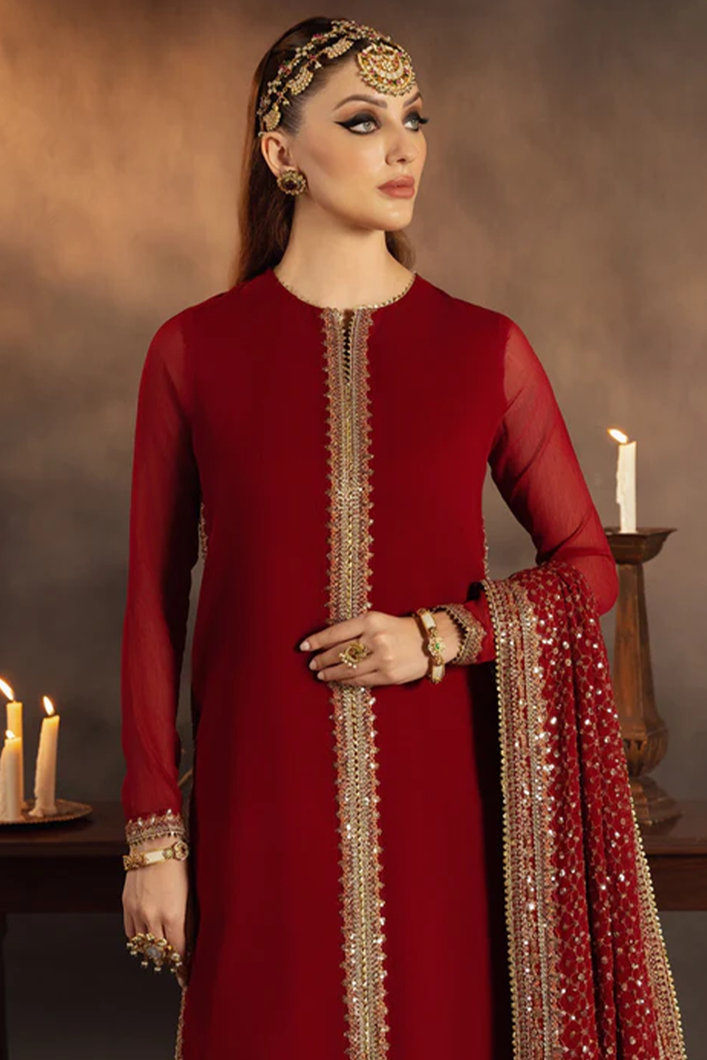 Gulnaar - Meeral Luxe Raw Silk Pakistani Formal Dresses - Saad Shaikh - 14
