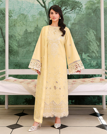 Lumiere Yellow Organza Women Clothing - Roheenaz - 1