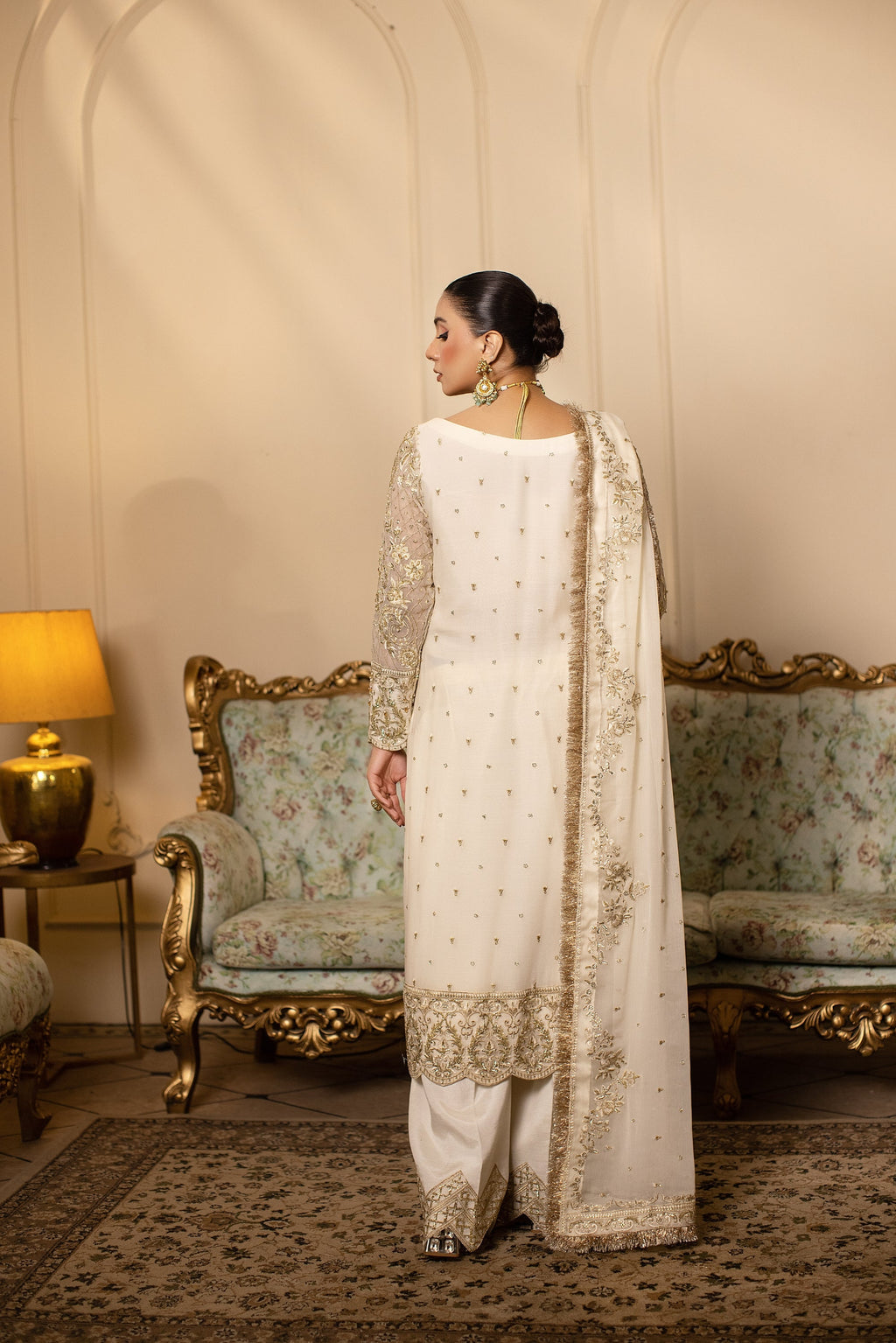 Luminara Raw Silk Pakistani Formal Dresses - Sidra Aleem - 3