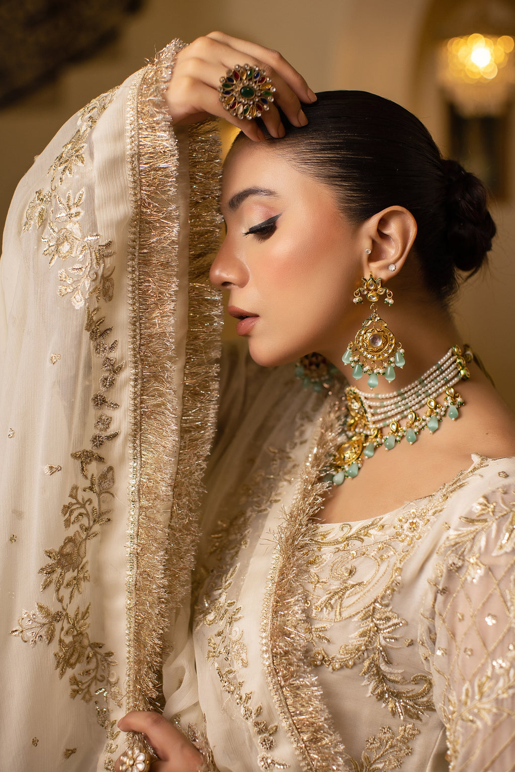 Luminara Raw Silk Pakistani Formal Dresses - Sidra Aleem - 5