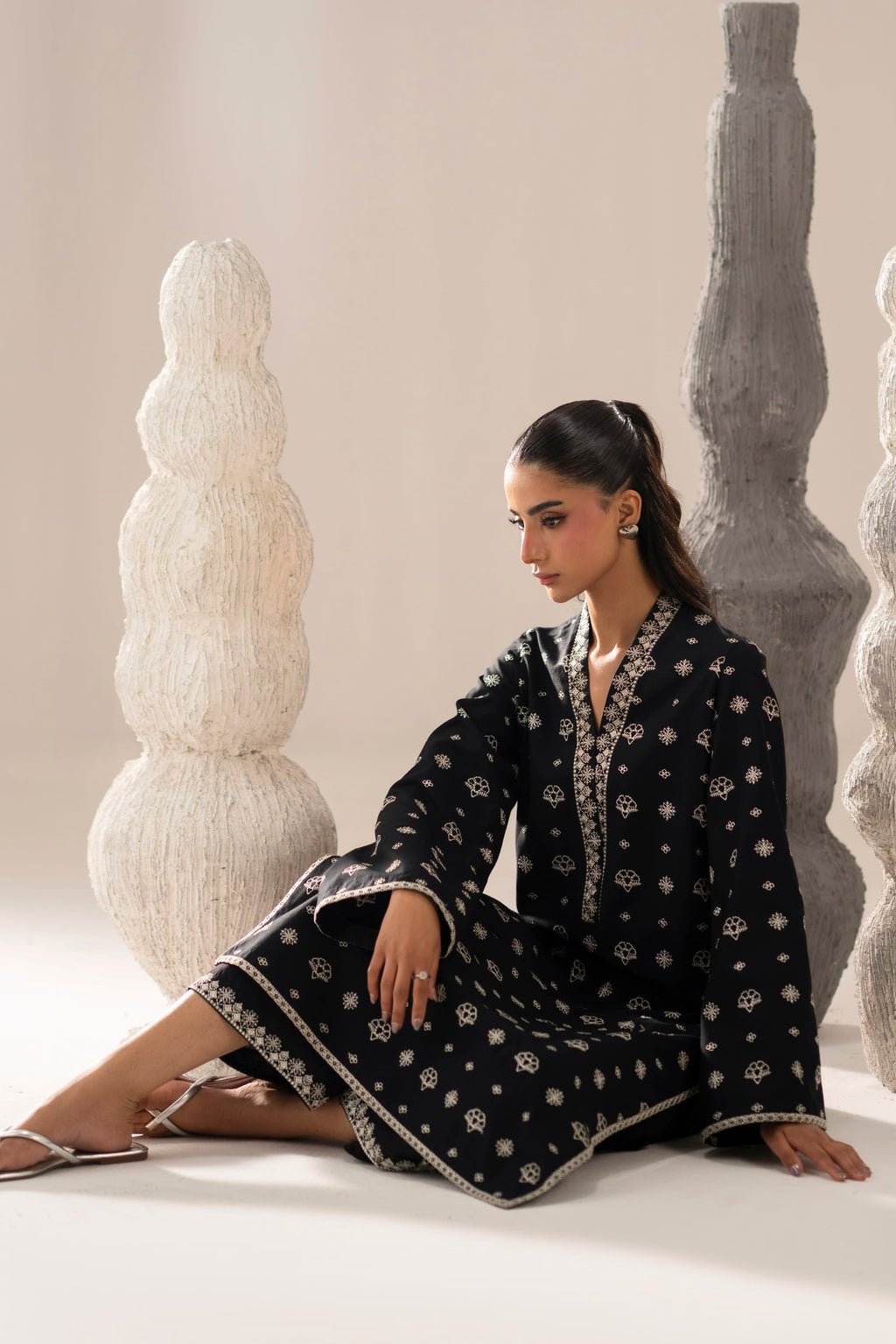 Raya Cotton Pakistani Summer Dresses - Akbar Aslam - 7