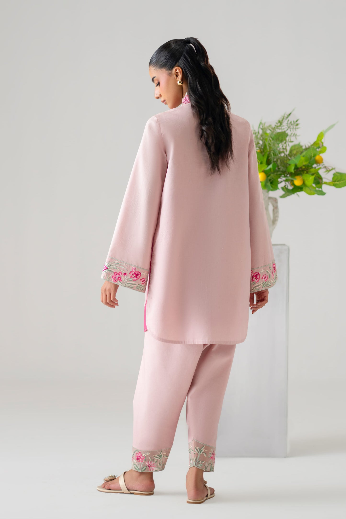 Canary Cotton Pakistani Summer Dresses - Akbar Aslam - 3