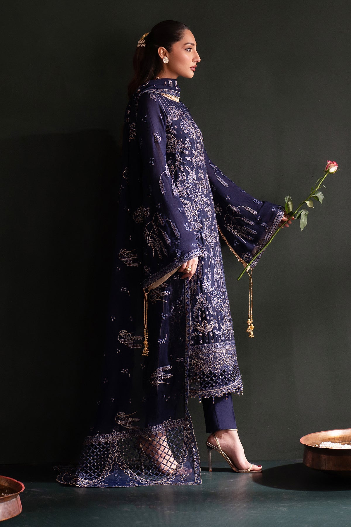 Zarifa Raw Silk Pakistani Formal Dresses