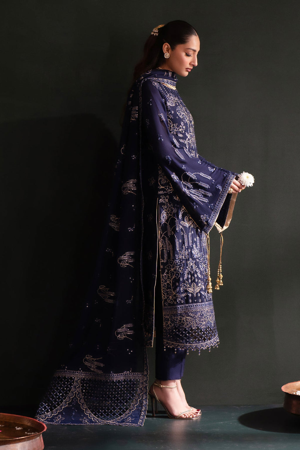 Zarifa Raw Silk Pakistani Formal Dresses
