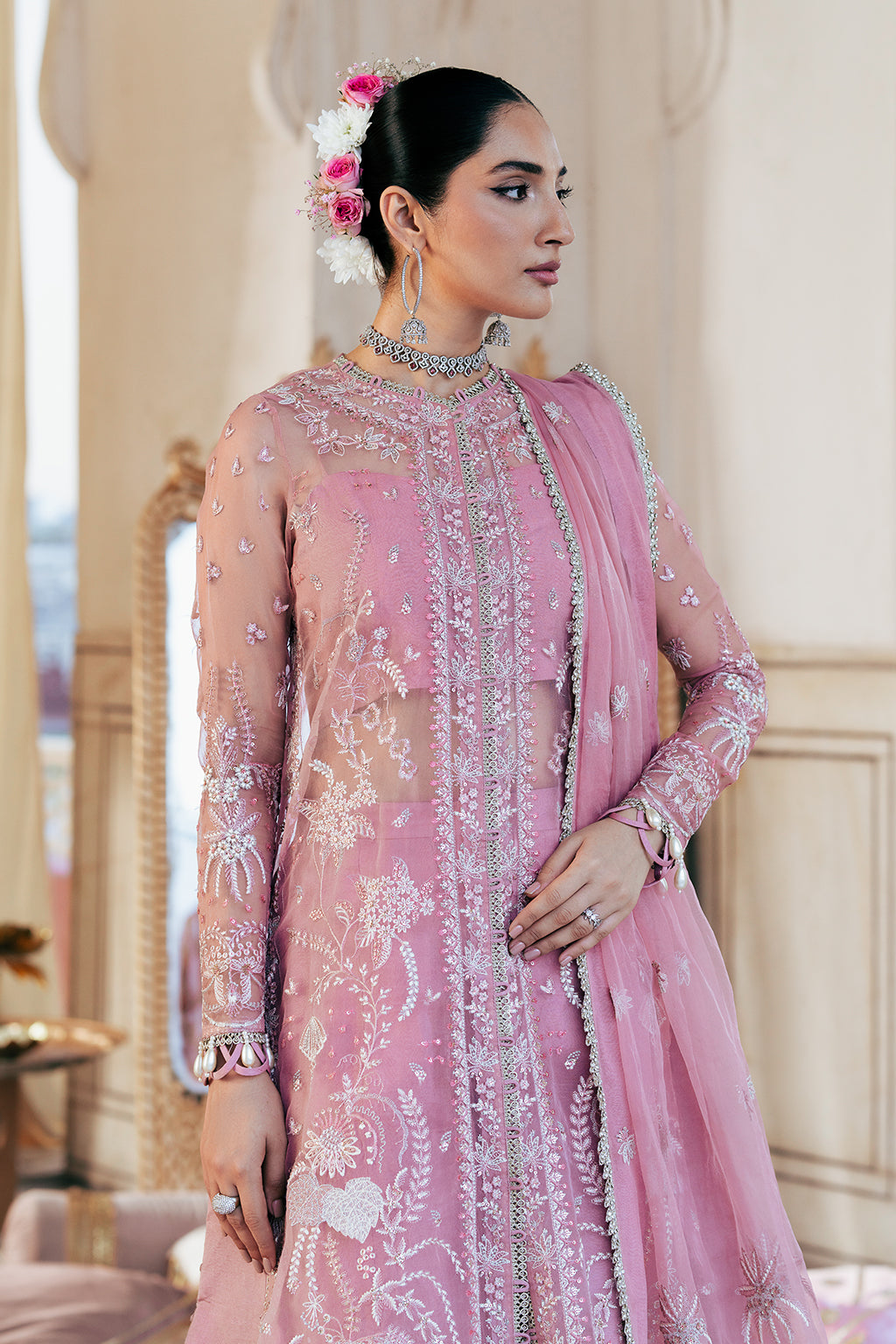 Leya Raw Silk Pakistani Formal Dresses - Saad Shaikh - 11