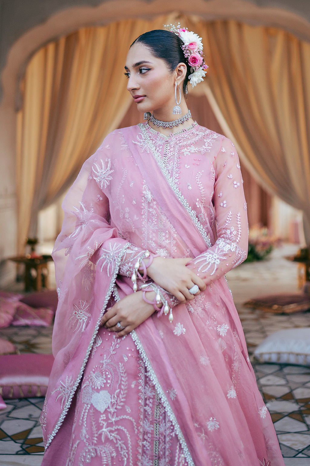 Leya Raw Silk Pakistani Formal Dresses - Saad Shaikh - 9