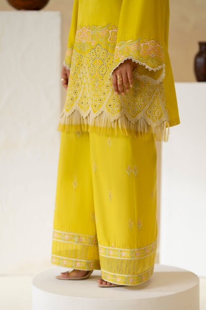 Marigold Cotton Pakistani Summer Dresses - Akbar Aslam - 7