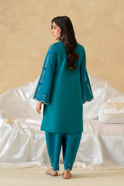 Azure Cotton Pakistani Summer Dresses - Akbar Aslam - 4