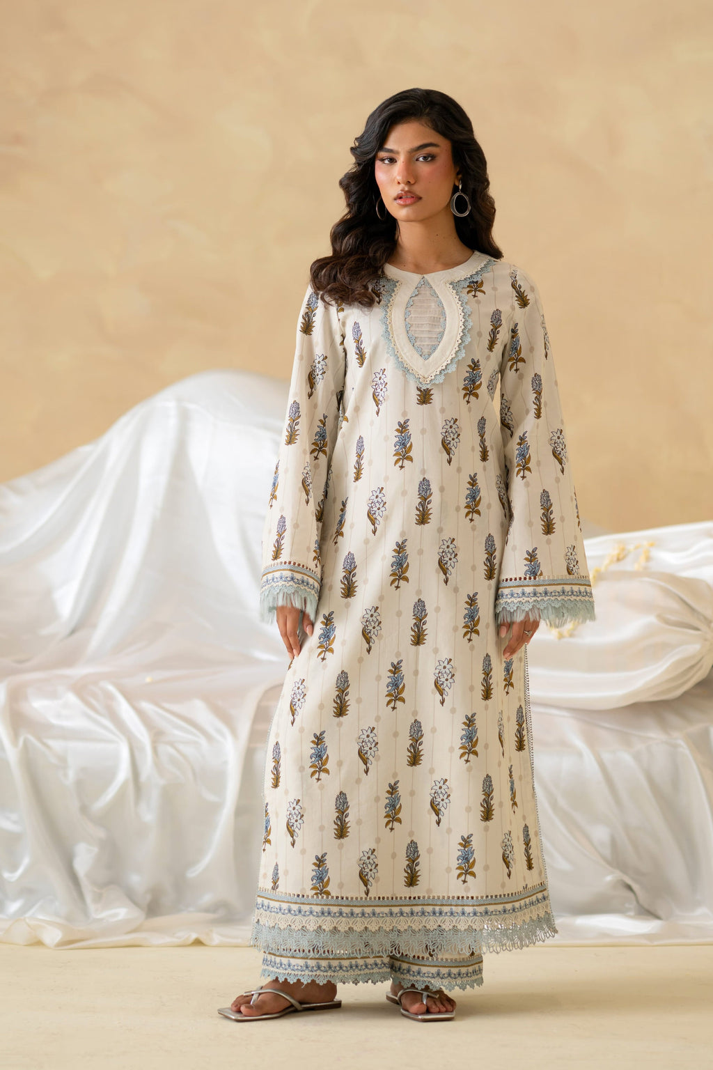 Yvera Lawn Pakistani Summer Dresses - Akbar Aslam - 1