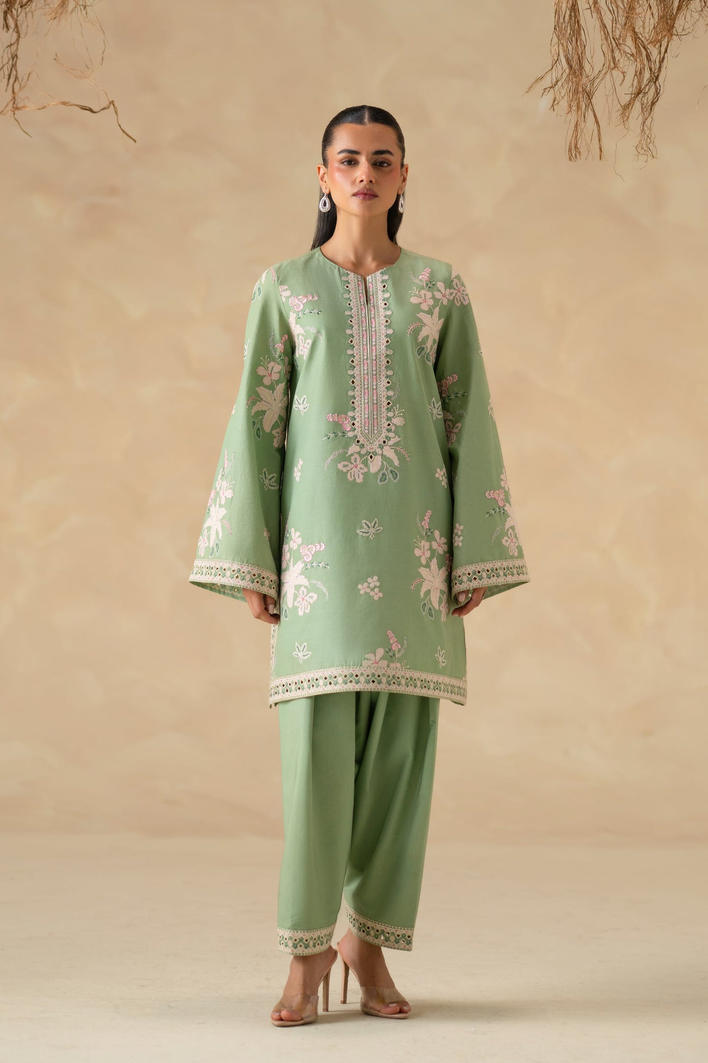 Aster Cotton Pakistani Summer Dresses - Akbar Aslam - 1