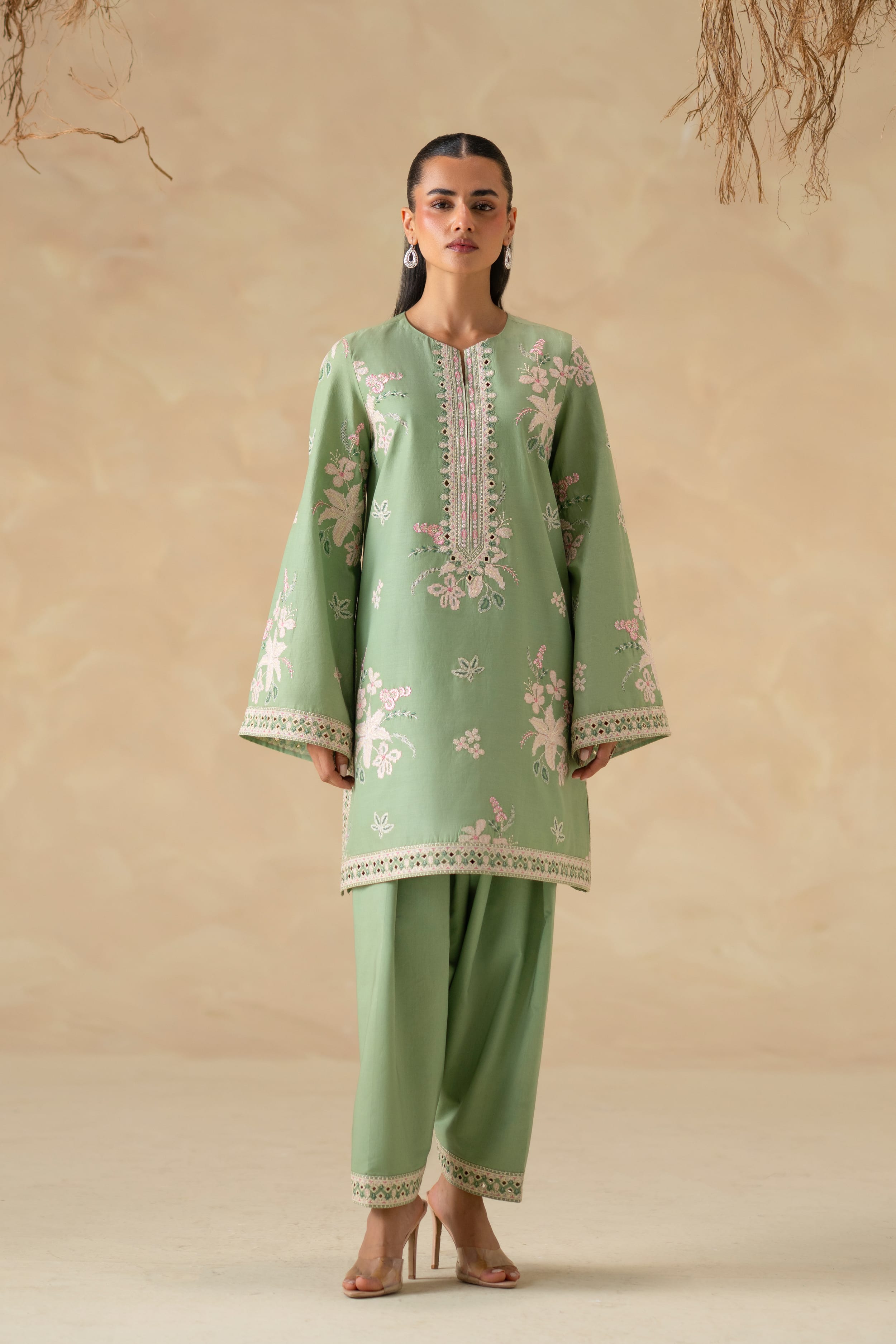 Aster Cotton Pakistani Summer Dresses - Akbar Aslam - 1