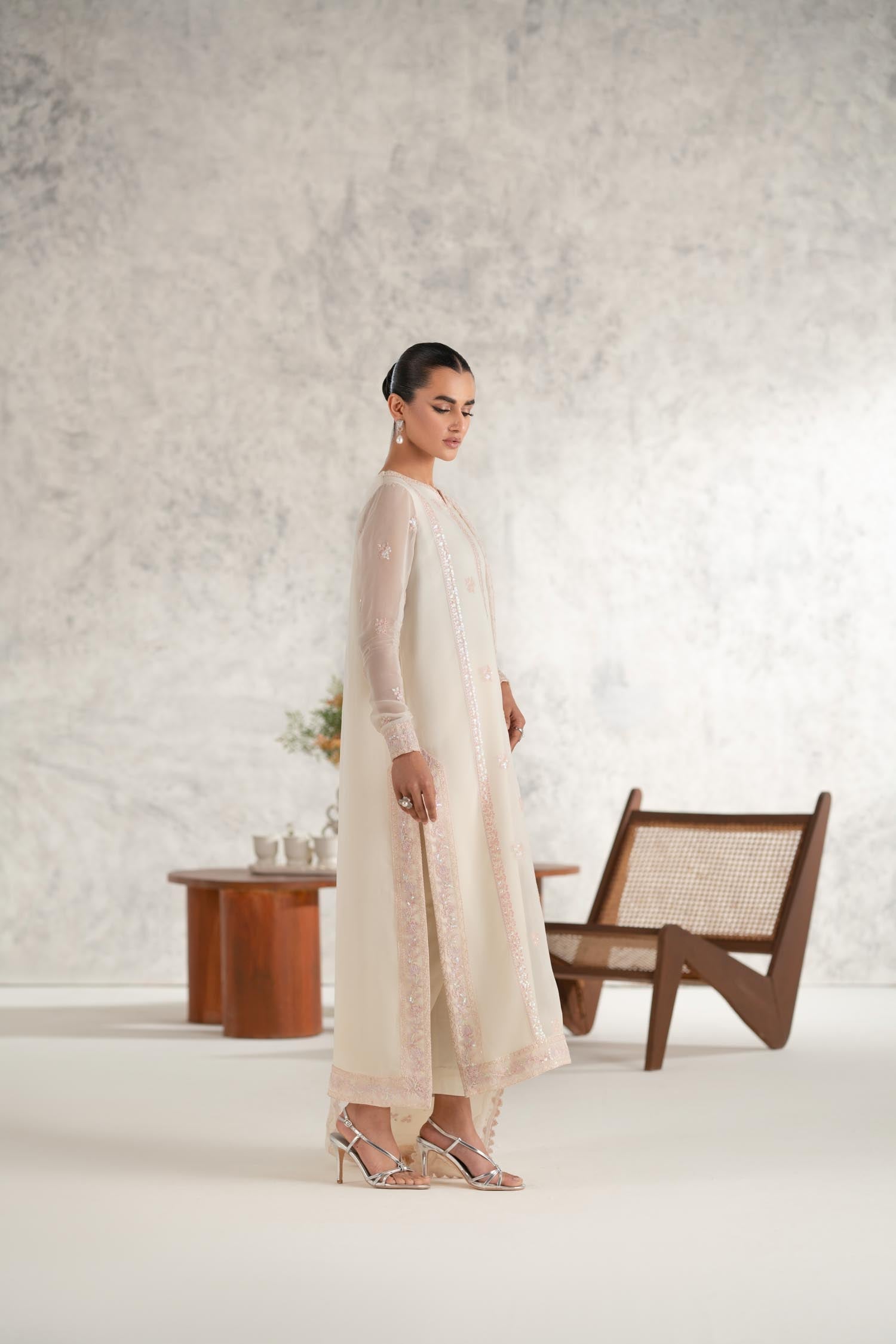 Mehr Chiffon Pakistani Formal Dresses - Akbar Aslam - 2