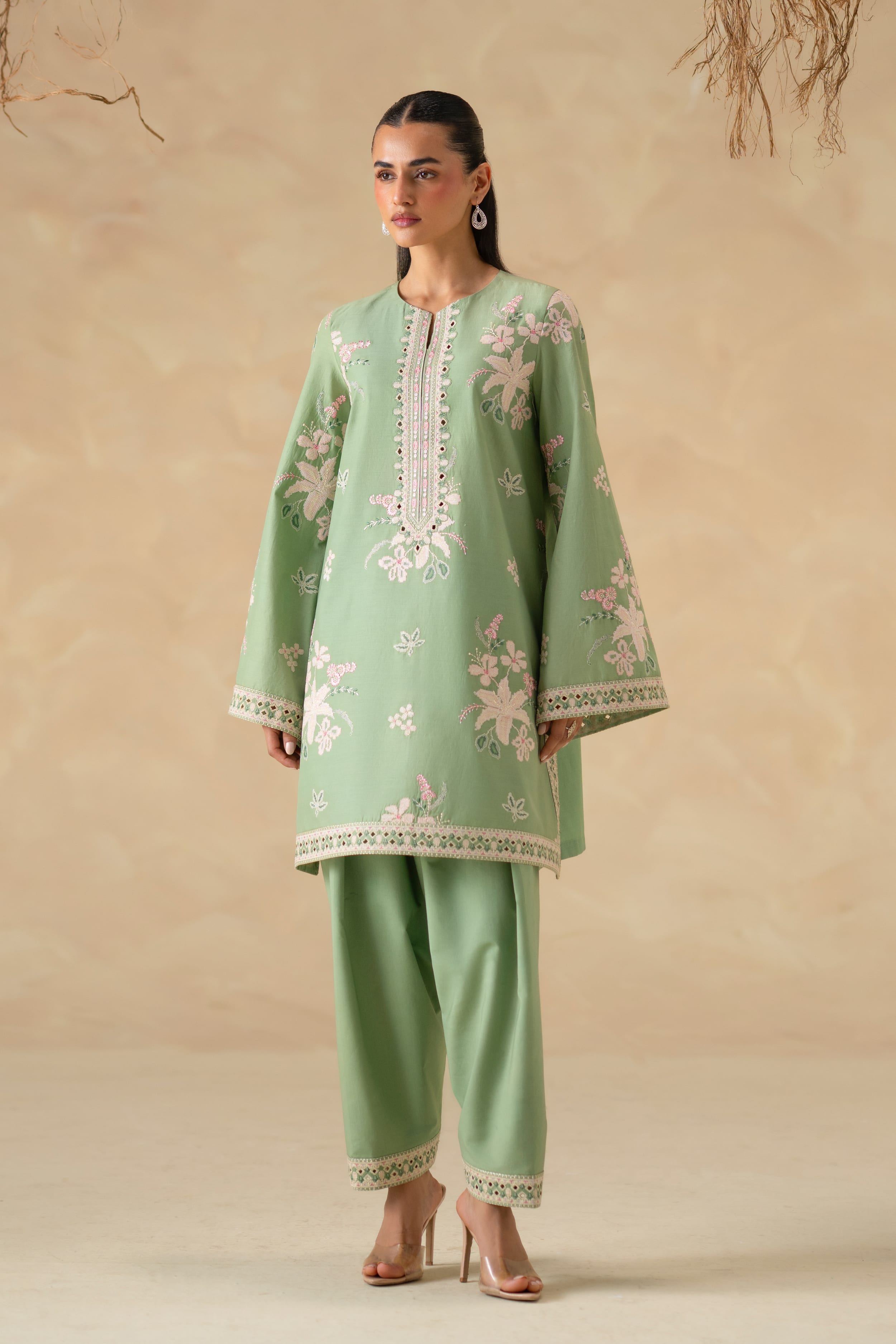 Aster Cotton Pakistani Summer Dresses - Akbar Aslam - 2