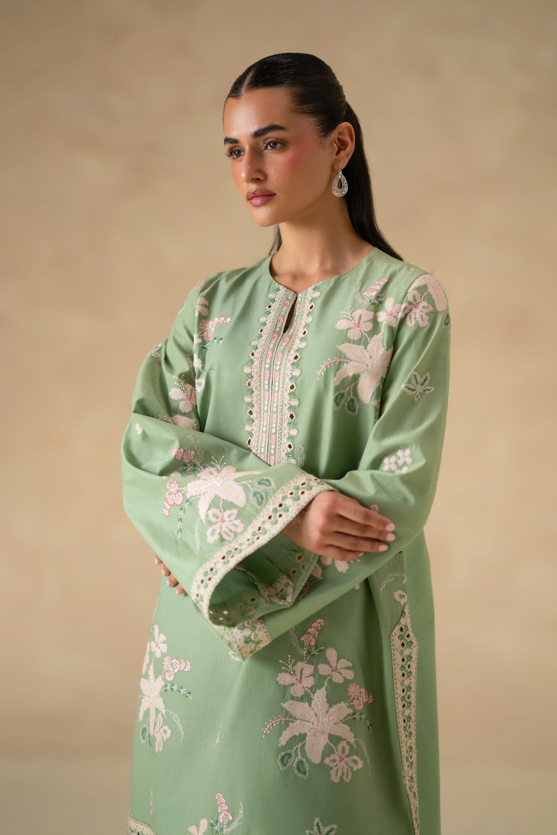 Aster Cotton Pakistani Summer Dresses - Akbar Aslam - 7