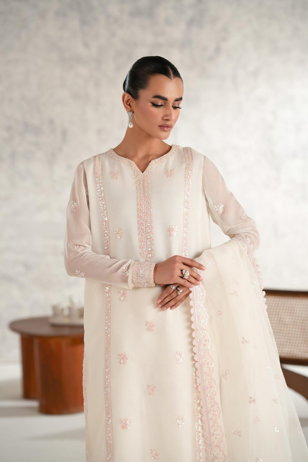 Mehr Chiffon Pakistani Formal Dresses - Akbar Aslam - 5