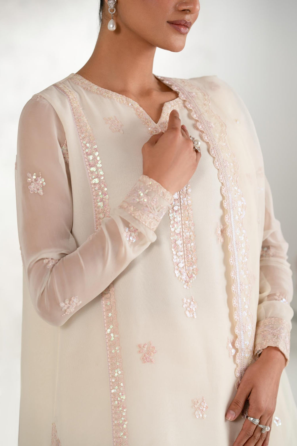 Mehr Chiffon Pakistani Formal Dresses - Akbar Aslam - 9