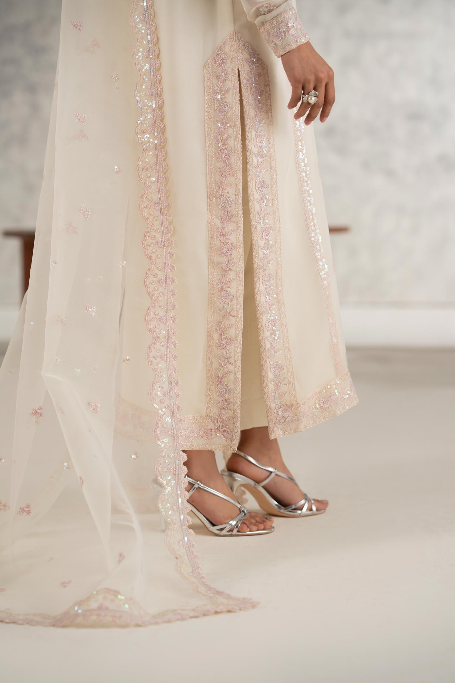 Mehr Chiffon Pakistani Formal Dresses - Akbar Aslam - 10