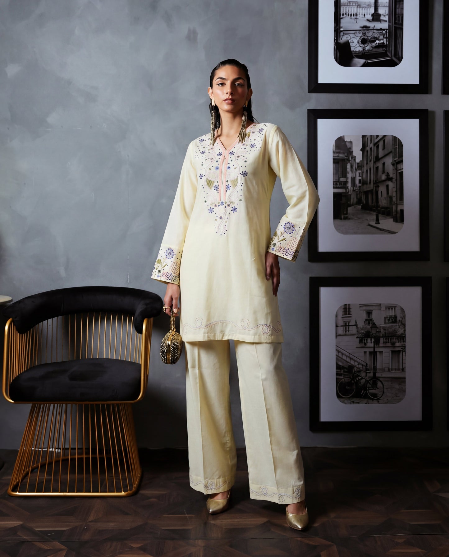 Majesty Off white Premium Fabric Pakistani Summer Dresses - Sahiba-clothing - 1