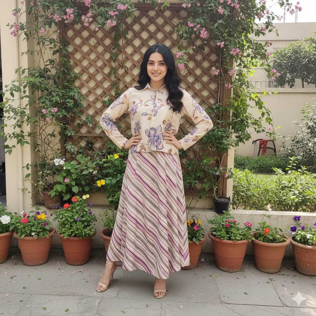 Mandarin Premium Fabric Pakistani Summer Dresses - Sahiba-clothing - 1