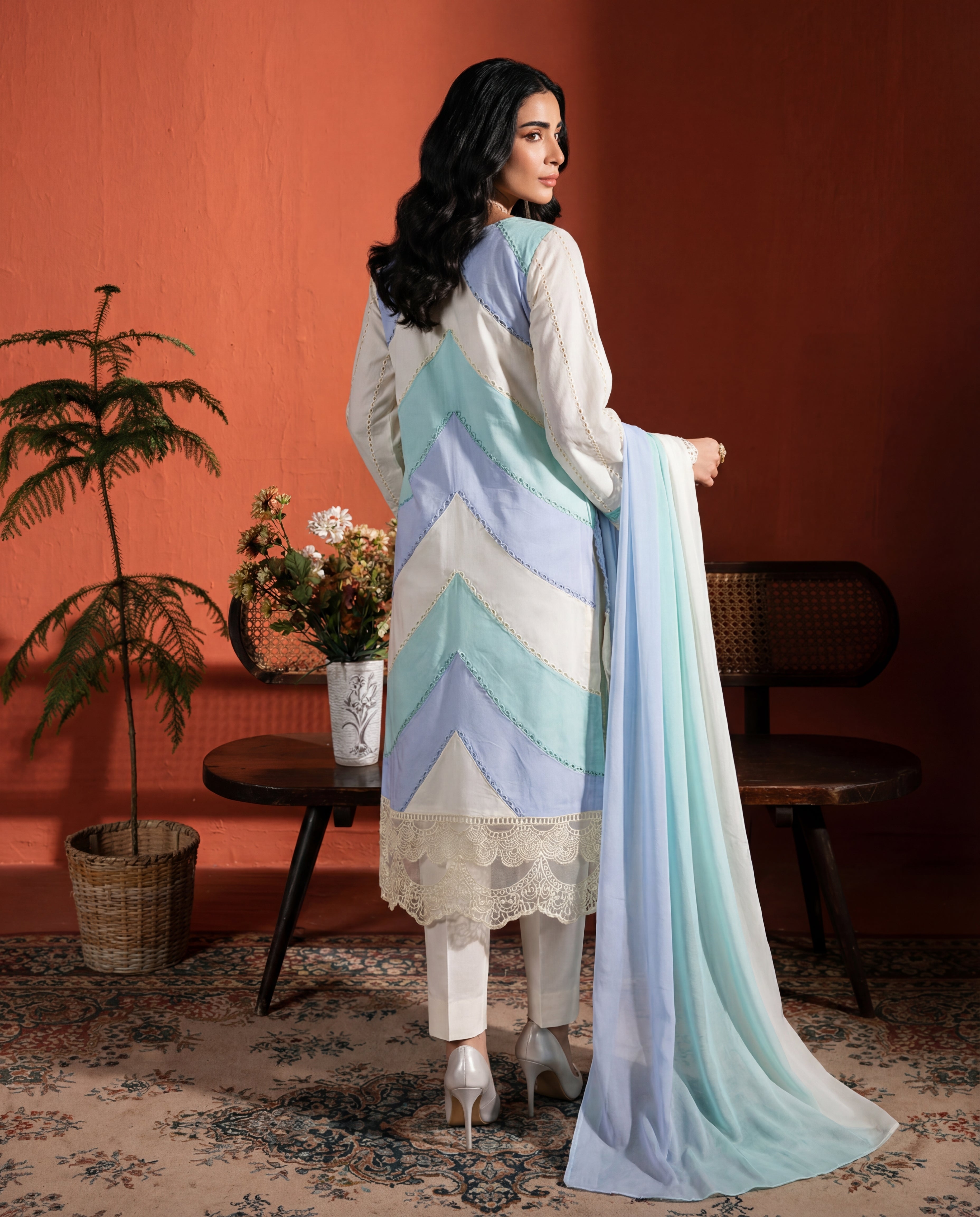 Moon Drop Premium Fabric Pakistani Summer Dresses - Sahiba-clothing - 3