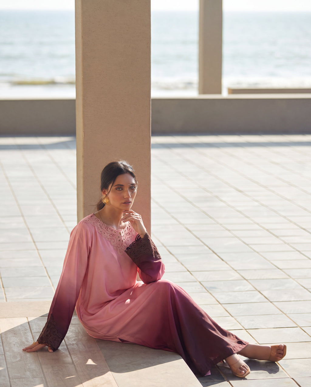 Naghma Pink Premium Fabric Pakistani Summer Dresses - Sahiba-clothing - 6