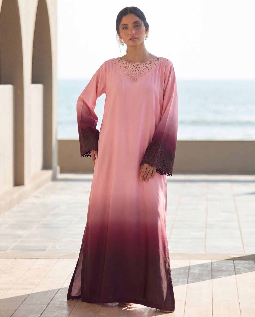 Naghma Pink Premium Fabric Pakistani Summer Dresses - Sahiba-clothing - 1