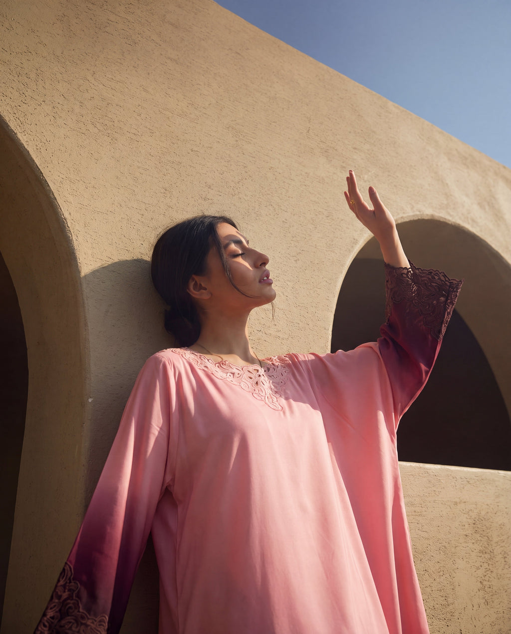 Naghma Pink Premium Fabric Pakistani Summer Dresses - Sahiba-clothing - 3