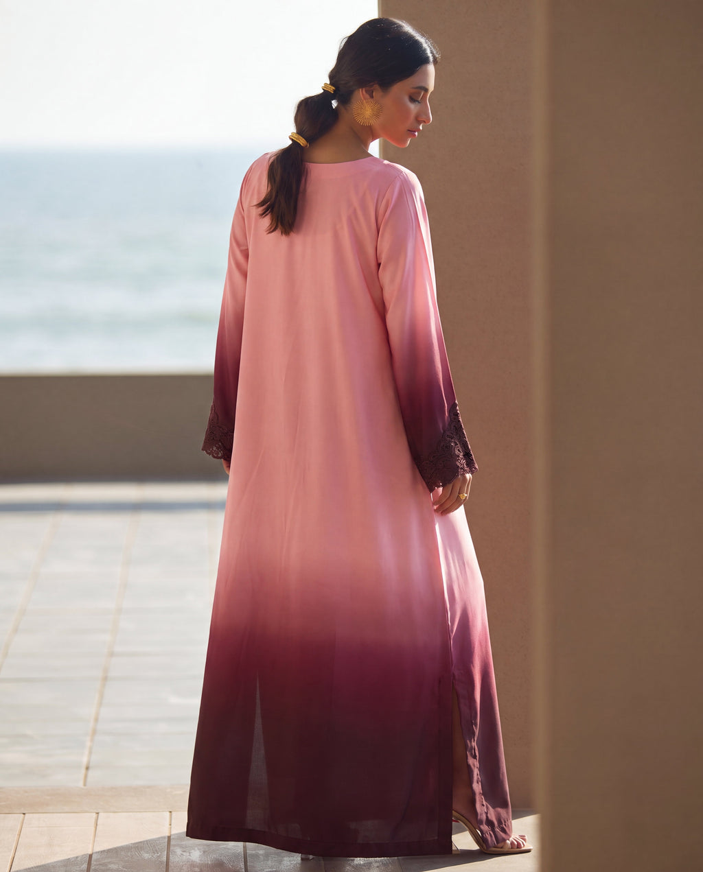 Naghma Pink Premium Fabric Pakistani Summer Dresses - Sahiba-clothing - 4