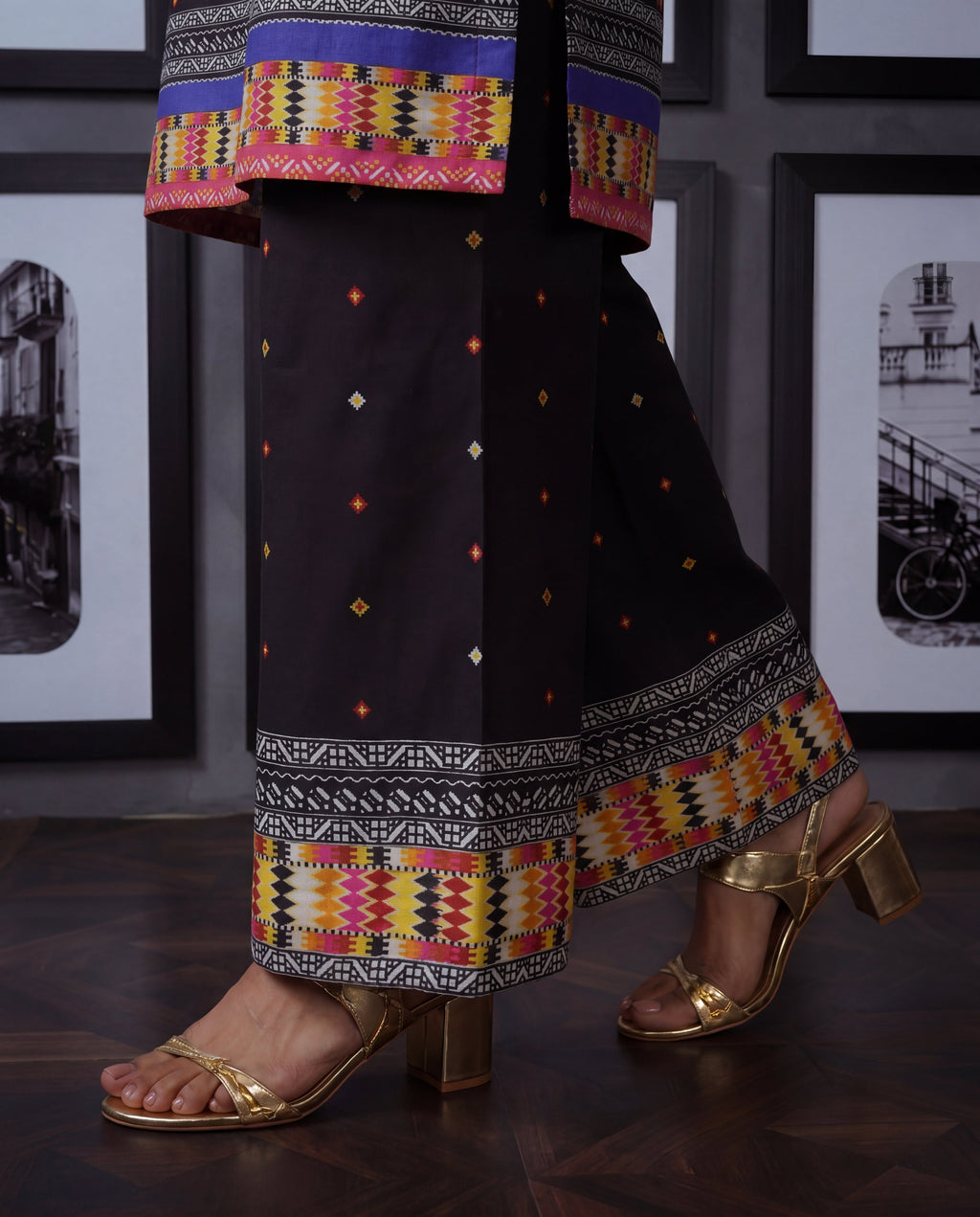 Narmeen - Black Premium Fabric Pakistani Summer Dresses - Sahiba-clothing - 7