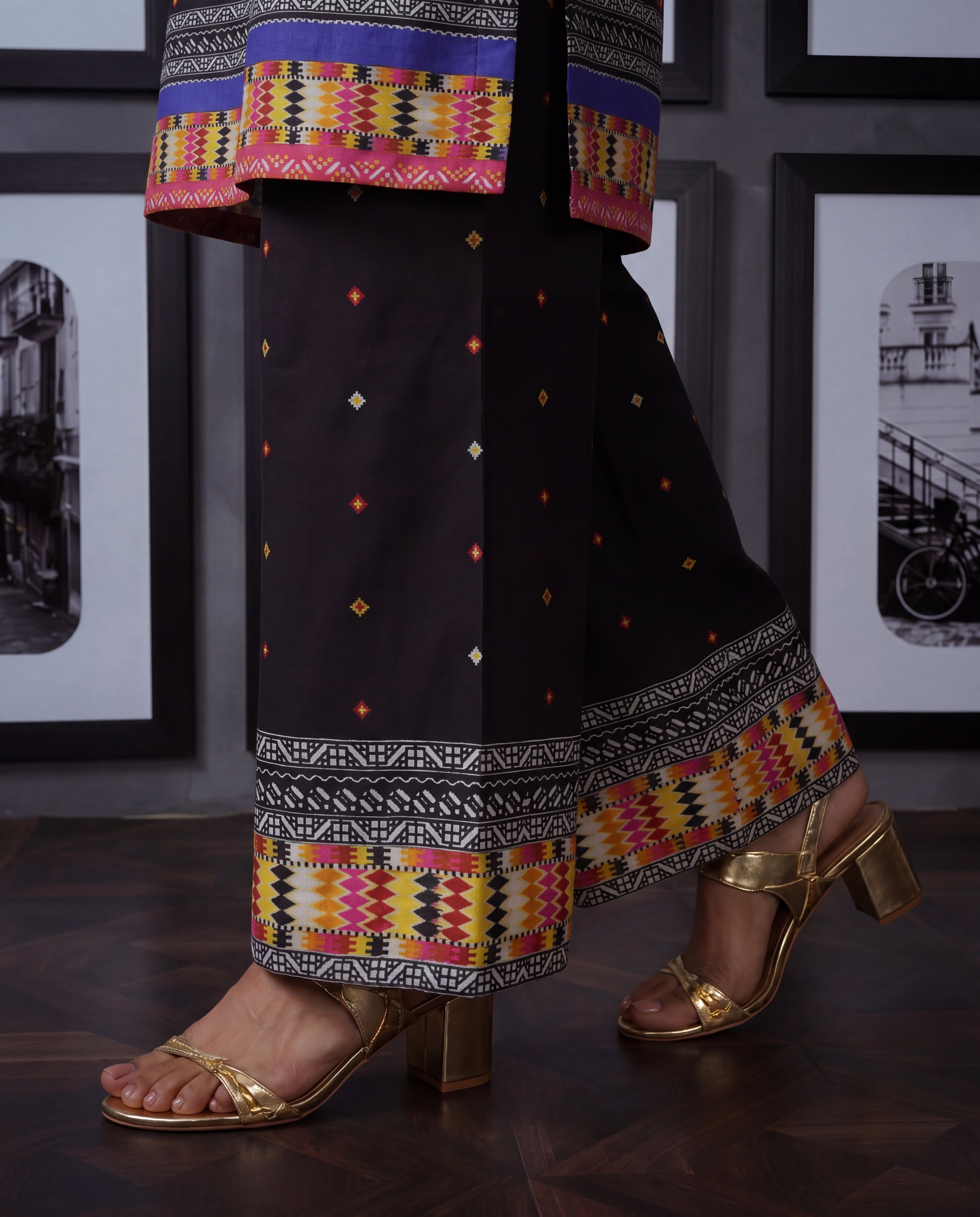 Narmeen - Black Premium Fabric Pakistani Summer Dresses - Sahiba-clothing - 7