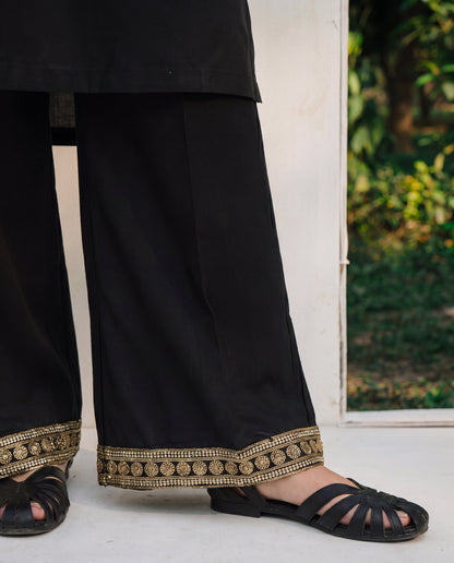 Naulakha Black Premium Fabric Pakistani Summer Dresses - Sahiba-clothing - 4